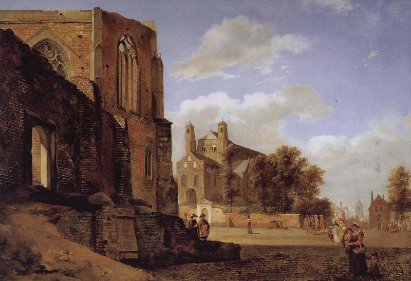 Jan van der Heyden Cathedral Landscape Germany oil painting art